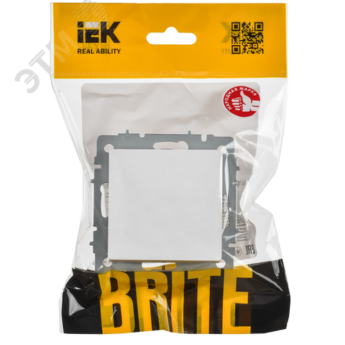 BRITE Заглушка с суппортом МЗ10-БрАБ арктический белый IEK