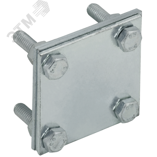 Зажим крестообразный с разделителем полоса-полоса 40 мм оцинкованная сталь HDZ