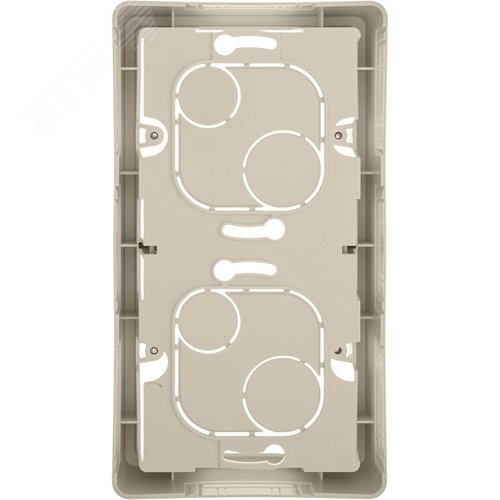 Коробка для накладного монтажа 2-местная слоновая кость INSPIRIA