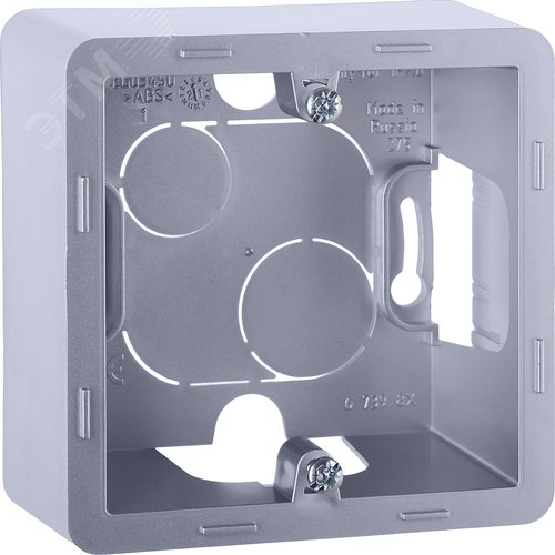 Коробка для накладного монтажа 1-местная алюминий INSPIRIA