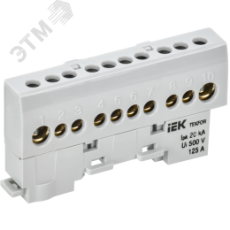 TEKFOR Шина L фаза изолированная на универсальном держателе 8х12-10-Ср IEK