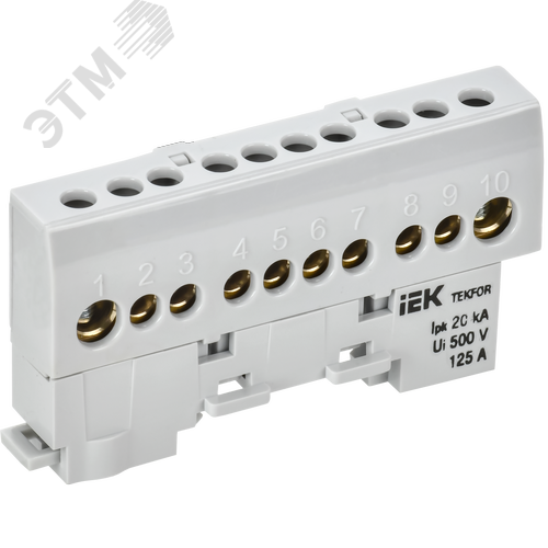 TEKFOR Шина L фаза изолированная на универсальном держателе 8х12-10-Ср IEK