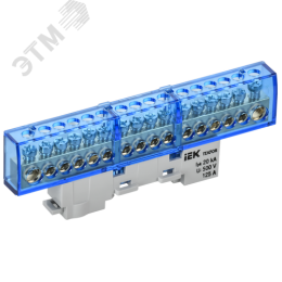 TEKFOR Шина N ноль изолированная на универсальном держателе 8х12-16-С IEK