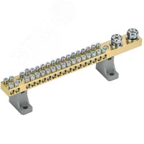 Шина N ноль'' на двух угловых изоляторах 200А Ш НИ-10х18-36-L2-С ''