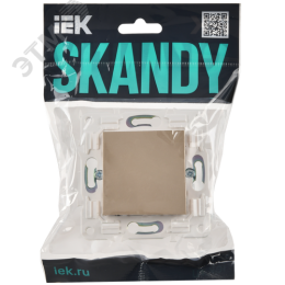 SKANDY Заглушка с суппортом SK-C01Sa песочный IEK