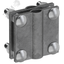 Зажим заземления с разделителем крестообразный стержень-полоса/пруток оцинкованная сталь TD