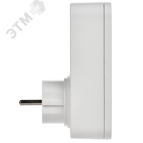 РТЭ-4 Розетка-таймер электронный с USB A+C 15мин-8ч 16А IP20 белый IEK