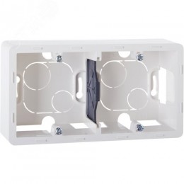 Коробка для накладного монтажа 2-местная белый INSPIRIA