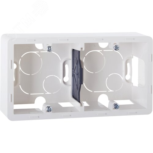 Коробка для накладного монтажа 2-местная белый INSPIRIA