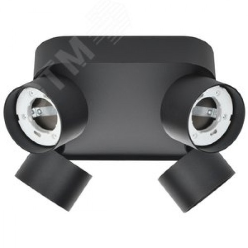 Светильник 4044 накладной потолочный под лампу 4хGX53 черный