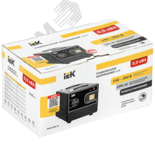 Стабилизатор напр. 1-ф. переносн. 0,5кВА HUB