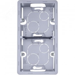 Коробка для накладного монтажа 2-местная алюминий INSPIRIA