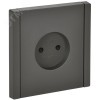 FORTE&PIANO Розетка 1-местная без заземления с защитными шторками винтовое крепление 10А FP317 серый IEK