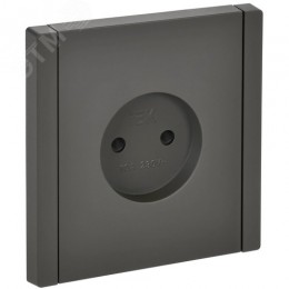 FORTE&PIANO Розетка 1-местная без заземления с защитными шторками винтовое крепление 10А FP317 серый IEK