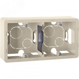 Коробка для накладного монтажа 2-местная слоновая кость INSPIRIA