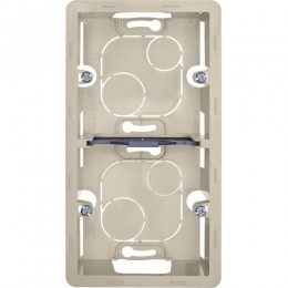 Коробка для накладного монтажа 2-местная слоновая кость INSPIRIA