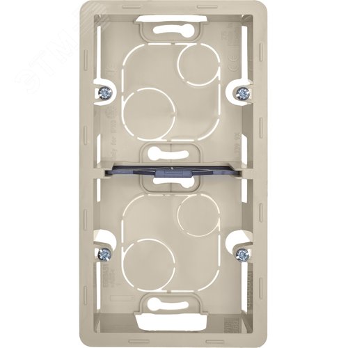 Коробка для накладного монтажа 2-местная слоновая кость INSPIRIA