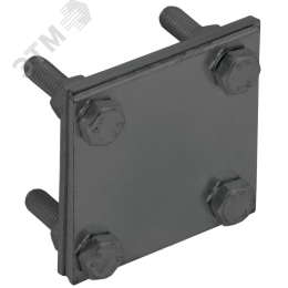 Зажим крестообразный с разделителем полоса-полоса 40 мм оцинкованная сталь TD