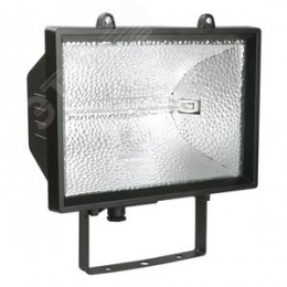 Прожектор галогенный ИО1000 IP54 черный IEK