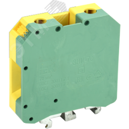 Клемма ЗНИ-70 мм.кв. ЗЕМЛЯ желто-зеленая