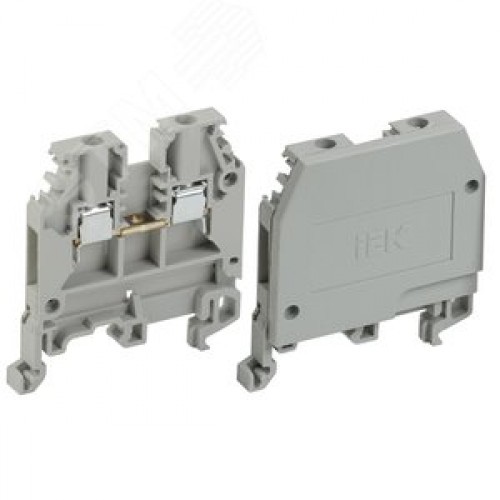 Клемма ЗНИ-2.5 мм.кв. серая без маркировки