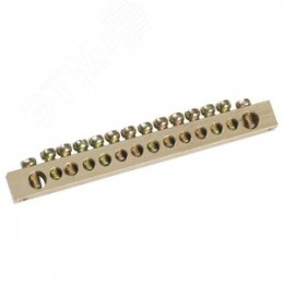 Шина нулевая с заземлением 6х9мм 14/2 крепление по краям