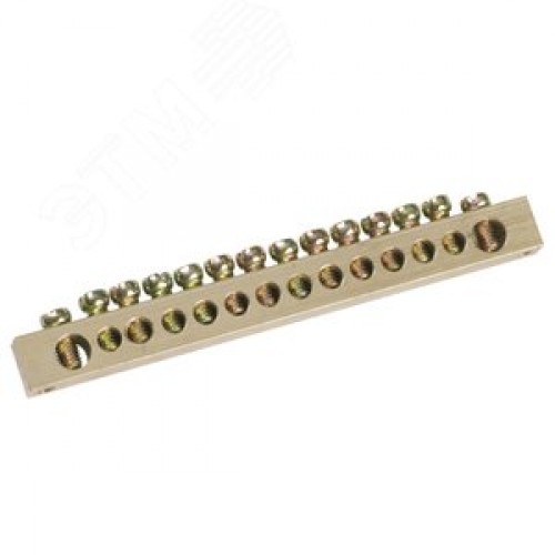 Шина нулевая с заземлением 6х9мм 14/2 крепление по краям