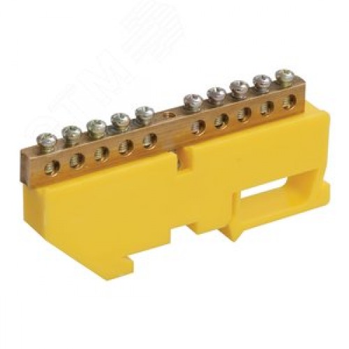 Шина PE земля на DIN-изоляторах ШНИ-6х9-10-Д-Ж