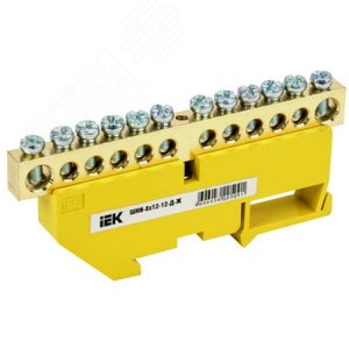 Шина PE земля на DIN-изоляторах ШНИ-8х12-12-Д-Ж