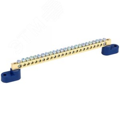 Шина нулевая на 2 угловых изоляторах ШНИ-6х9-24-У2-С