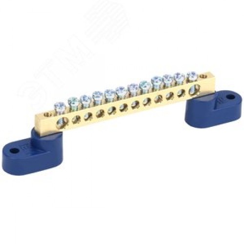 Шина нулевая на 2 угловых изоляторах ШНИ-6х9-12-У2-С