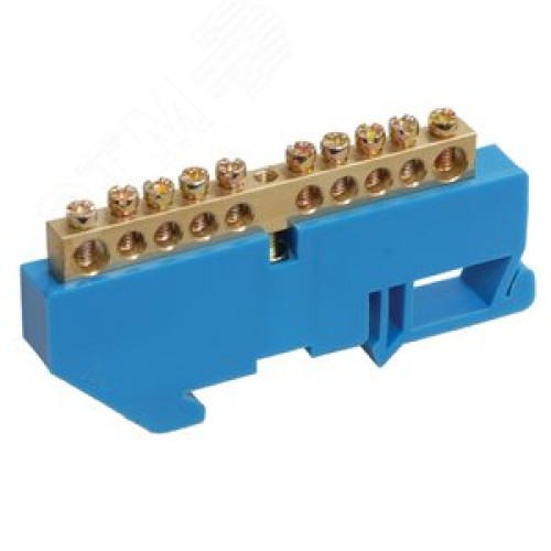 Шина нулевая на DIN-изолятор ШНИ-6х9-10-Д-С