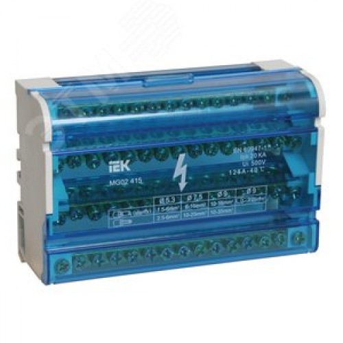 Шина на DIN-рейку в корпусе (кросс-модуль) 3L+PEN 4х15