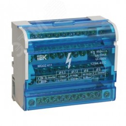 Шина на DIN-рейку в корпусе (кросс-модуль) 3L+PEN 4х11