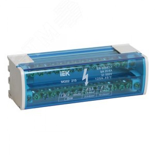 Шина на DIN-рейку в корпусе (кросс-модуль) L+PEN 2х15