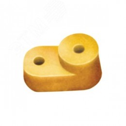 Изолятор угловой для нулевой шины желтый