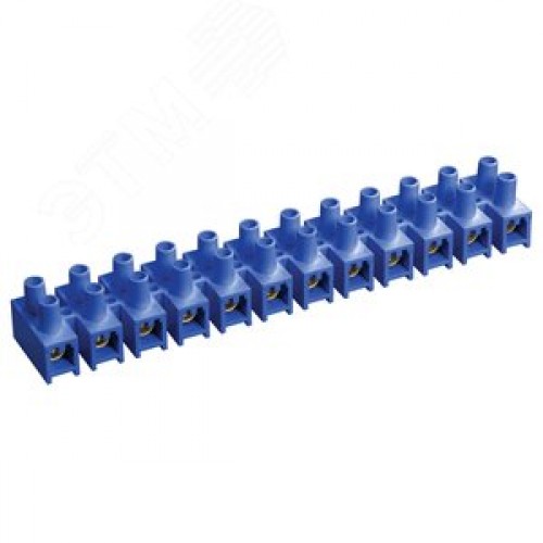 Зажим винтовой ЗВИ-3 1-2.5 мм.кв. 12пар не поддерживающий горение синий