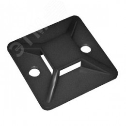 Площадка 25х25 самоклеющаяся под хомуты черная (100шт)