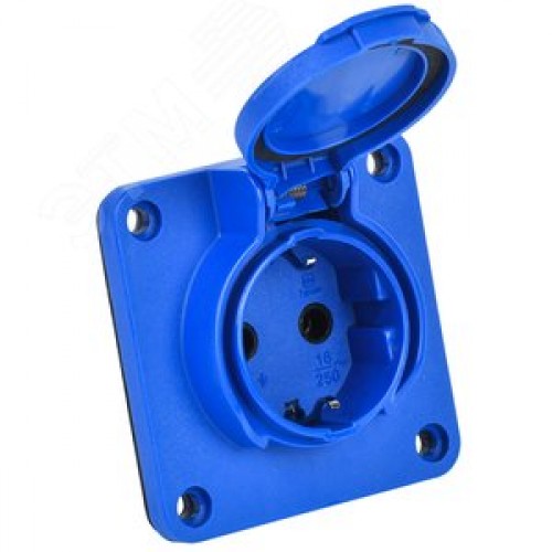 Розетка панельная РП17-3 2Р+РЕ 16А у/ф з/к кр. IP54 синяя MAGNUM