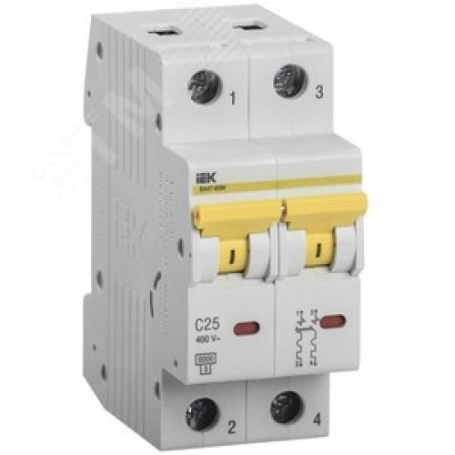 Выключатель автоматический ВА47-60M 2Р 25А 6кА С