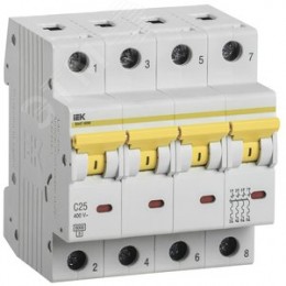 Выключатель автоматический ВА47-60M 4Р 25А 6кА С