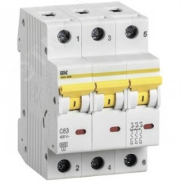 Выключатель автоматический ВА47-60M 3Р 63А 6кА С