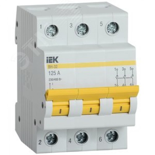 Выключатель нагрузки 3п ВН-32 125А