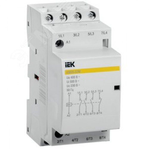 Контактор модульный КМ20-22М AC IEK