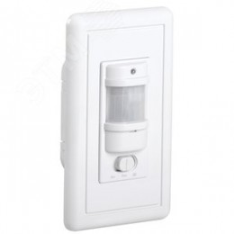 Датчик движения ДД 028 белый, максимальная нагрузка 1200 Вт, угол обзора 140 градусов, дальность 9м, IP20