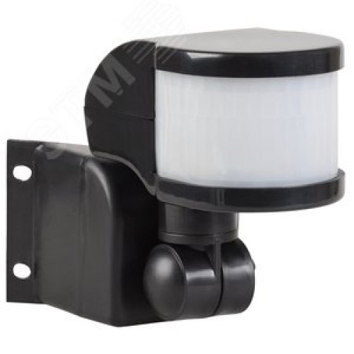Датчик движения ДД 018В черный, максимальная нагрузка 1100 Вт, угол обзора 270 градусов, дальность 12м, IP44