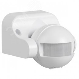 Датчик движения ДД 009 белый, максимальная нагрузка 1100 Вт, угол обзора 180 градусов, дальность 12м, IP44