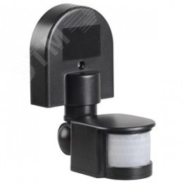 Датчик движения ДД 008 черный, максимальная нагрузка 1100 Вт, угол обзора 180 градусов, дальность 12м, IP44