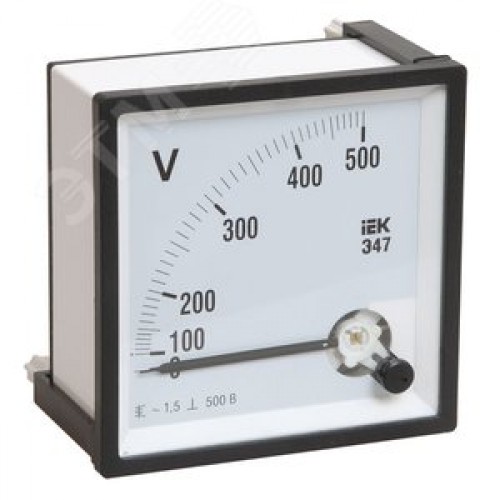Вольтметр 500 В 96х96 AC непосредственного включения Э47