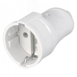 Гнездо штепсельное с заземлением белое 16А